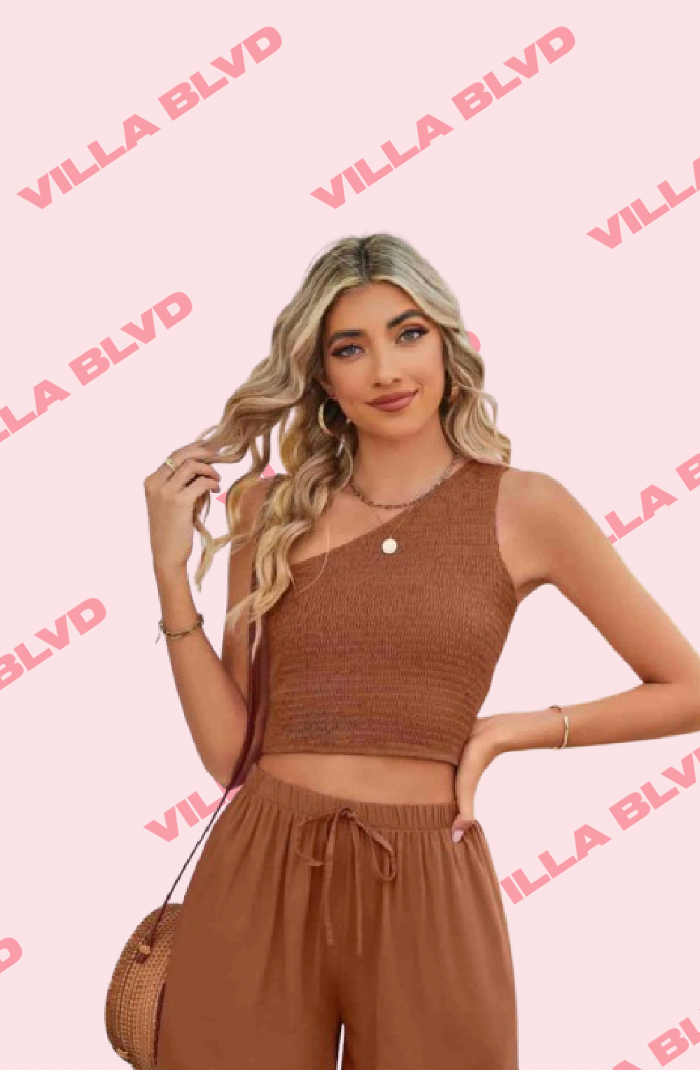 Villa Blvd One-Shoulder Ruched Set ☛ Multiple Colors Available ☚