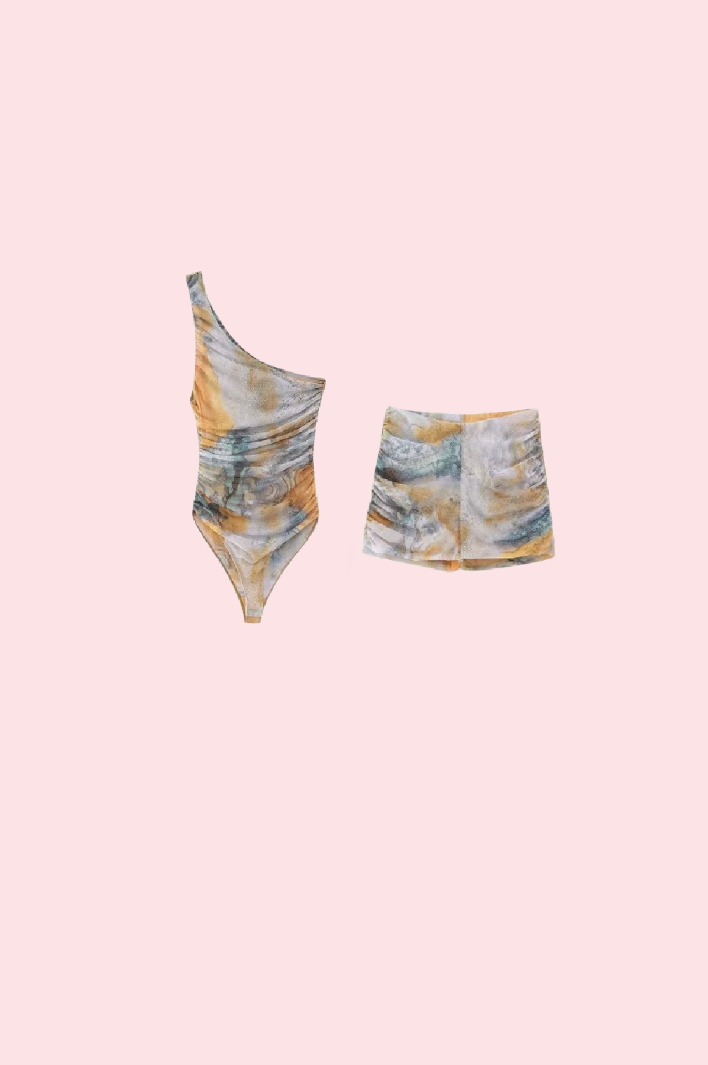 Villa Blvd Tie-Dye Abstract Bodysuit Set