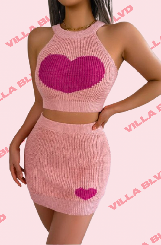 Villa Blvd Knitted Hearts Set