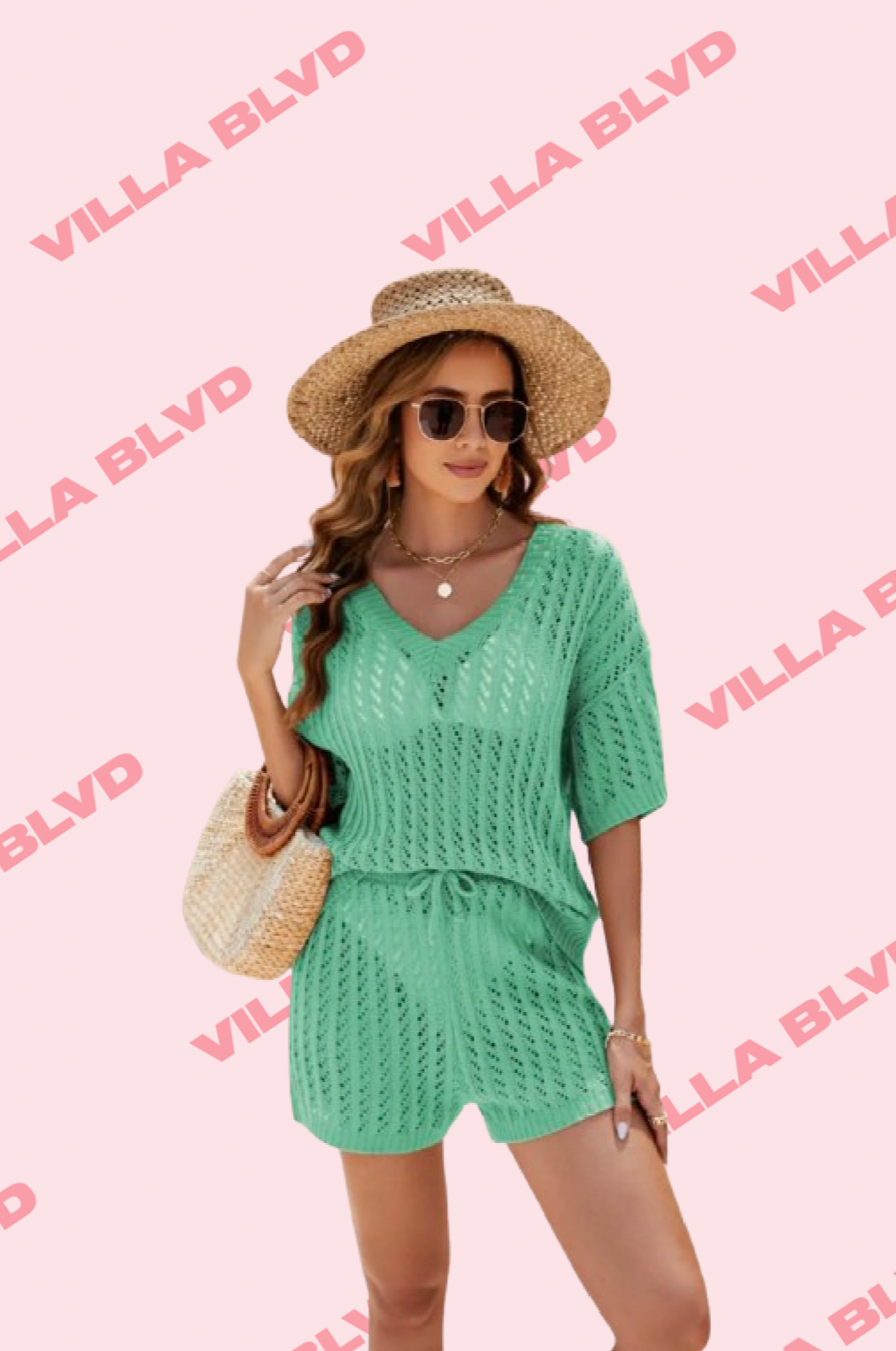 Villa Blvd Knitted Open-Work Set ☛ Multiple Colors Available ☚