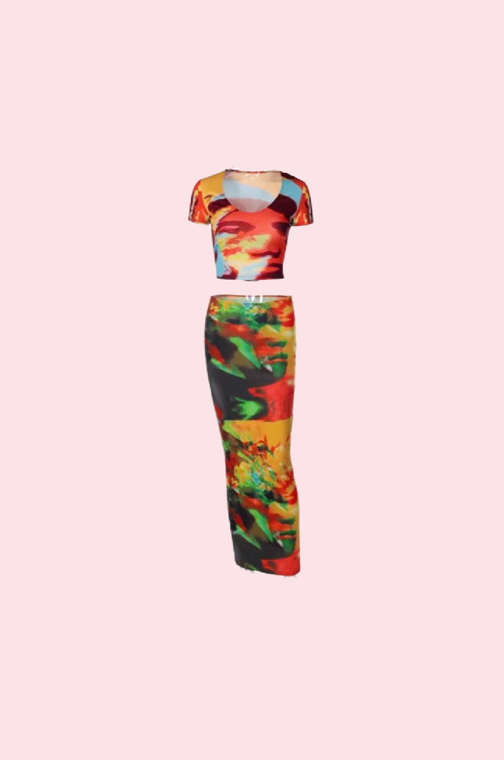 Villa Blvd Abstract Mirage Bodycon Set