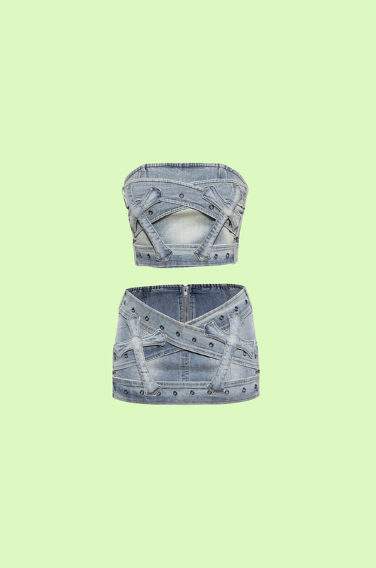 Villa Blvd ƎDEN Forbidden Denim Set