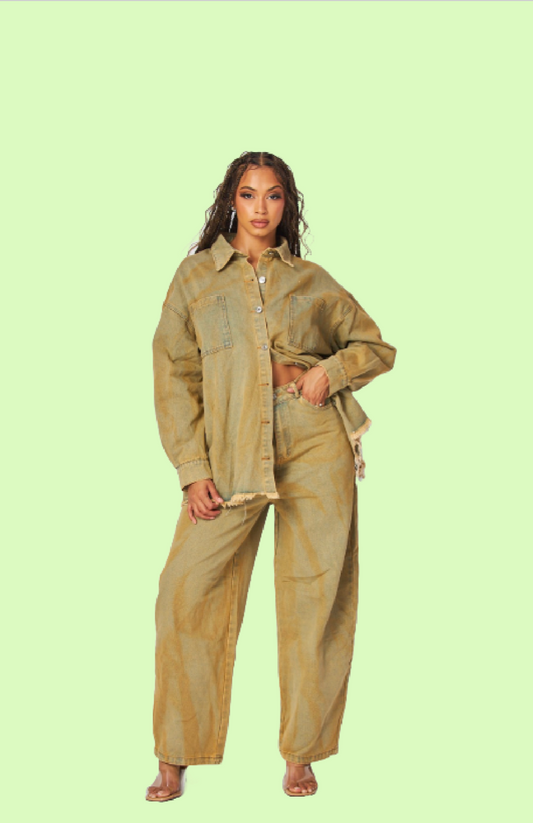 Villa Blvd ƎDEN Acid Wash Denim Set