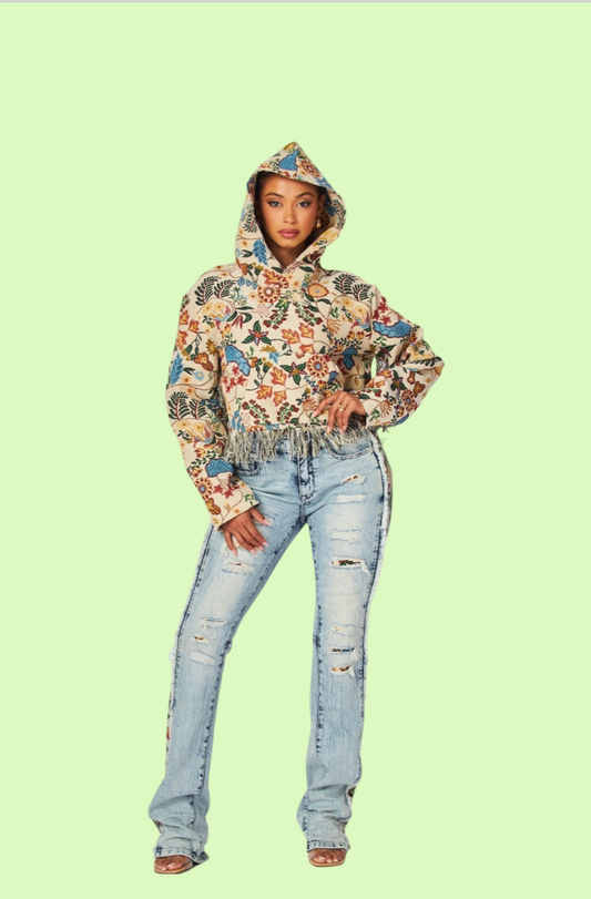 Villa Blvd ƎDEN Denim Satorial Floral Set