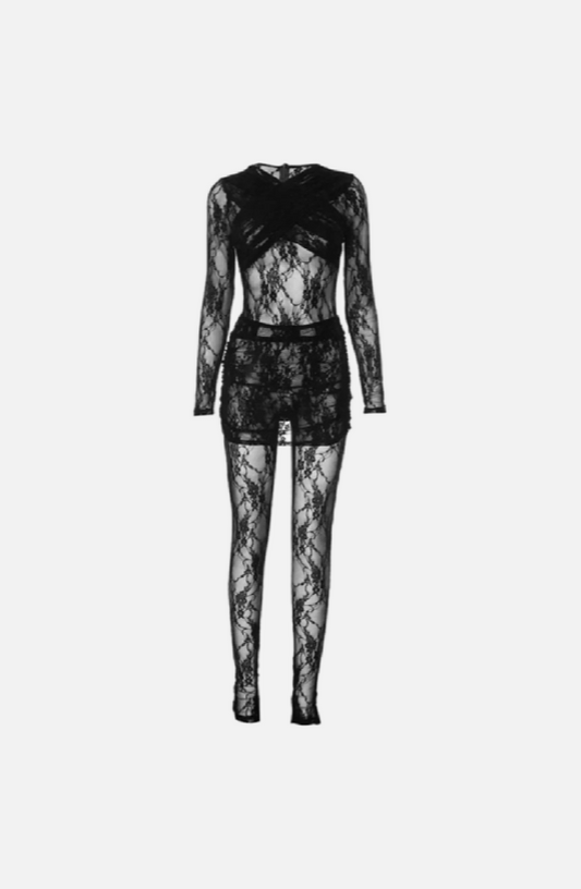 Villa Blvd Crossed Lace Jumpsuits ☛ Multiple Colors Available ☚