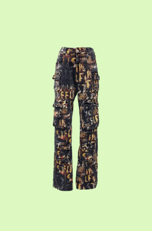 Villa Blvd ƎDEN Handprint Cargo Pants