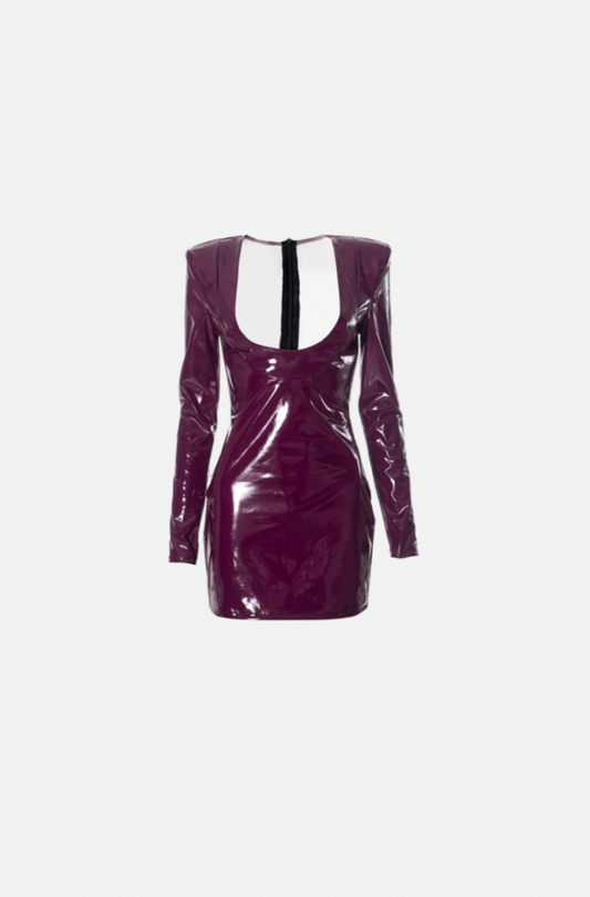 Villa Blvd Vegan Leather Mini Dress