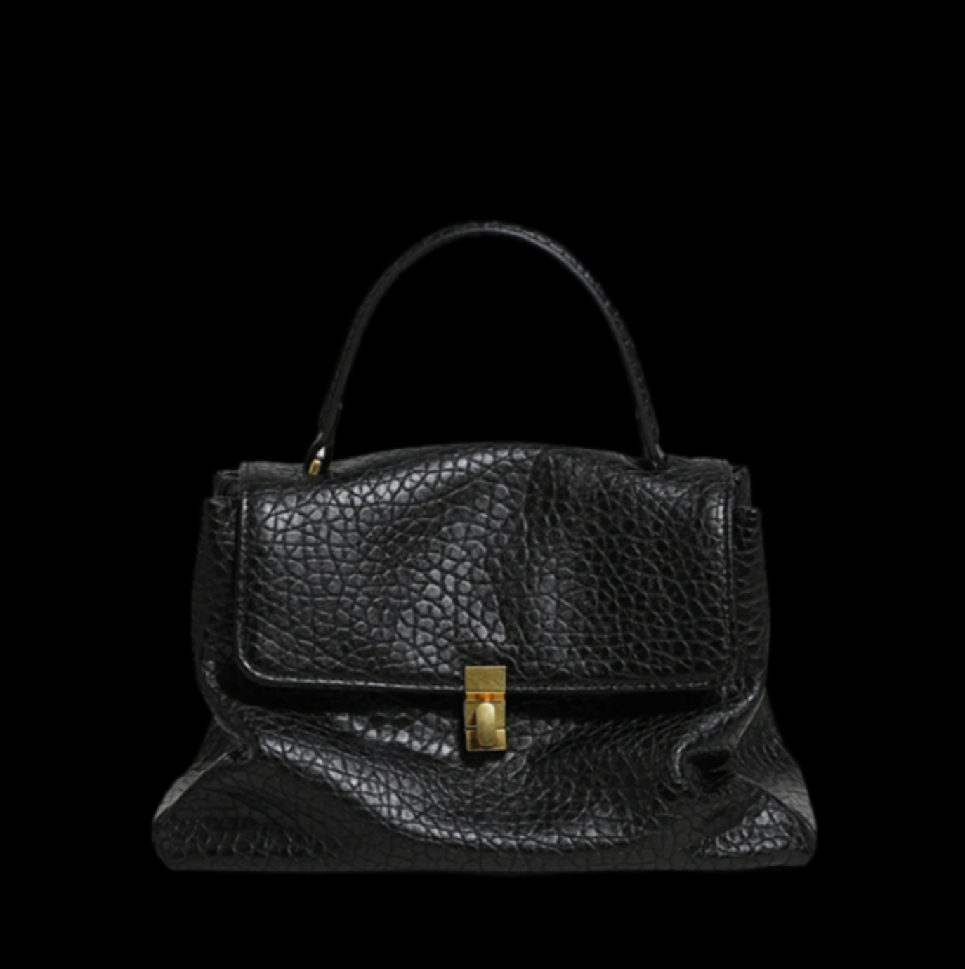 Villa Blvd Crocodile Handle Handbag