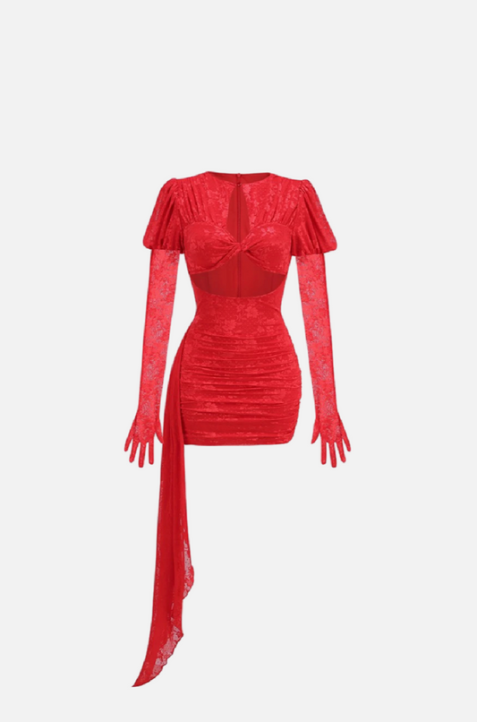 Villa Blvd Lace Draped Dress ☛ Multiple Colors Available ☚