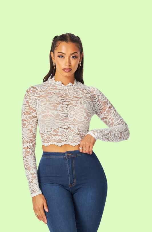 Villa Blvd ƎDEN Lace Crop Top ☛ Multiple Colors Available ☚