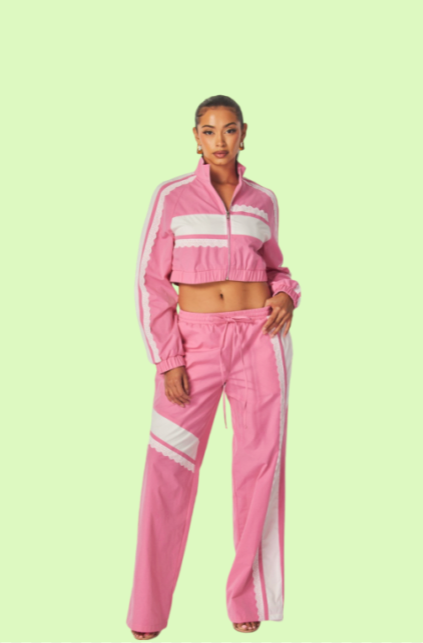 Villa Blvd ƎDEN Nylon and Lace Tracksuit  ☛ Multiple Colors Available ☚