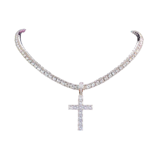 Villa Blvd Cross Pendant Necklace ☛ Multiple Colors Available ☚