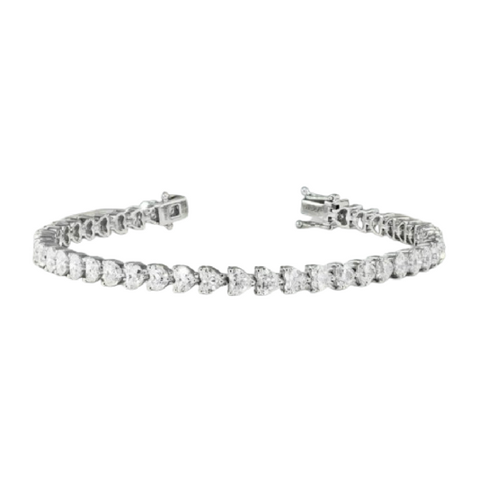 Villa Blvd Cut Hearts Moissanite Tennis Bracelet