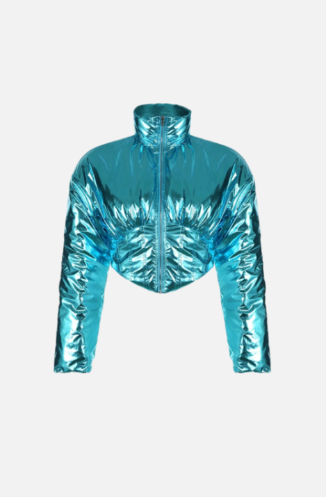 Villa Blvd Glossy Puffer Corset Jacket
