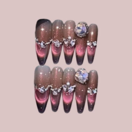 Villa Blvd Pink Aurora Cat-Eye Diamond Glow Set ☛ Multiple Sizes Available ☚