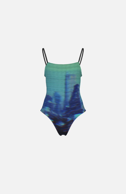 Villa Blvd City Glitch Strap Swimsuit
