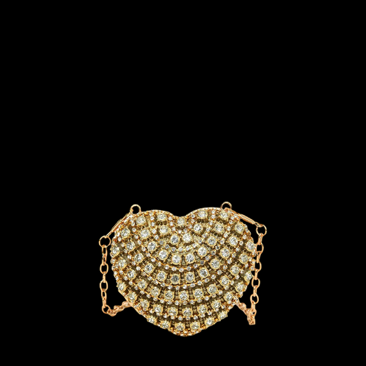 Villa Blvd Mini Crystal Heart Clutch ☛ Multiple Colors Available ☚