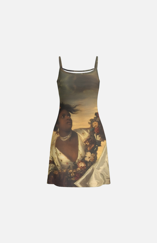 Villa Blvd Fleurs au Ciel Mesh Dress