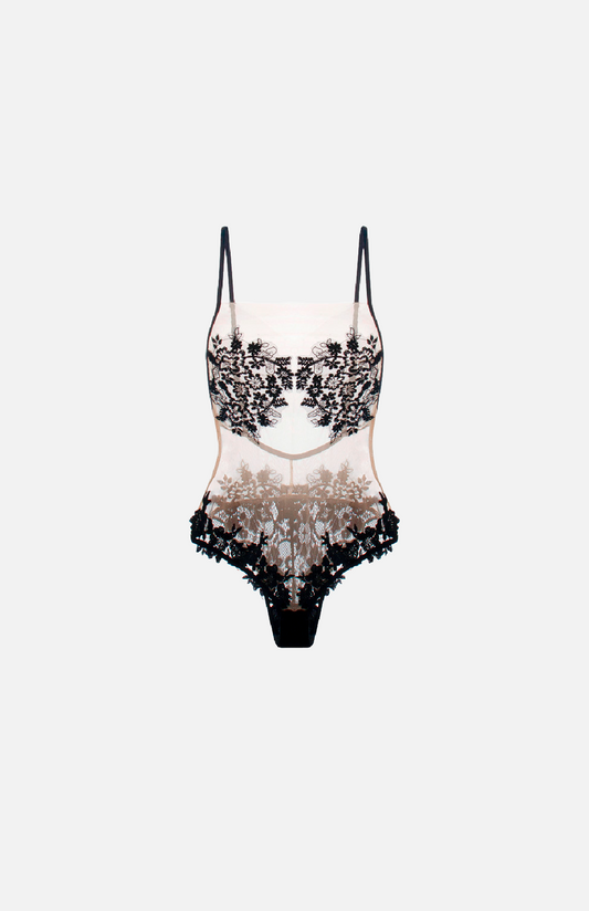 Villa Blvd Vintage Embroidery Lace Bodysuit