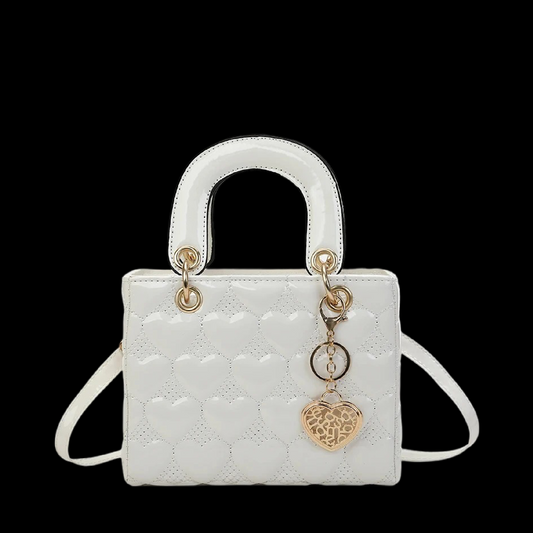 Villa Blvd Classic Quilted Hearts Handbag ☛ Multiple Sizes & Colors Available ☚