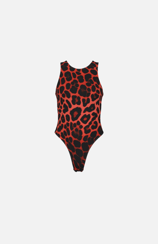 Villa Blvd Félin Fatal Rouge Bodysuit