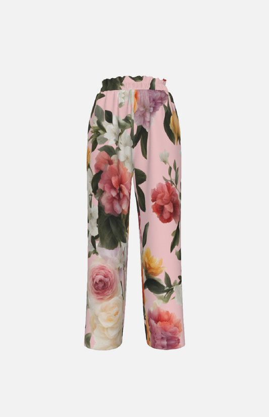 Villa Blvd Blossaira Floral Silk Pants