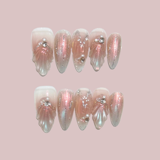 Villa Blvd Dreamy Mermaid 3D Pearl Almond Glow Set  ☛ Multiple Sizes Available ☚