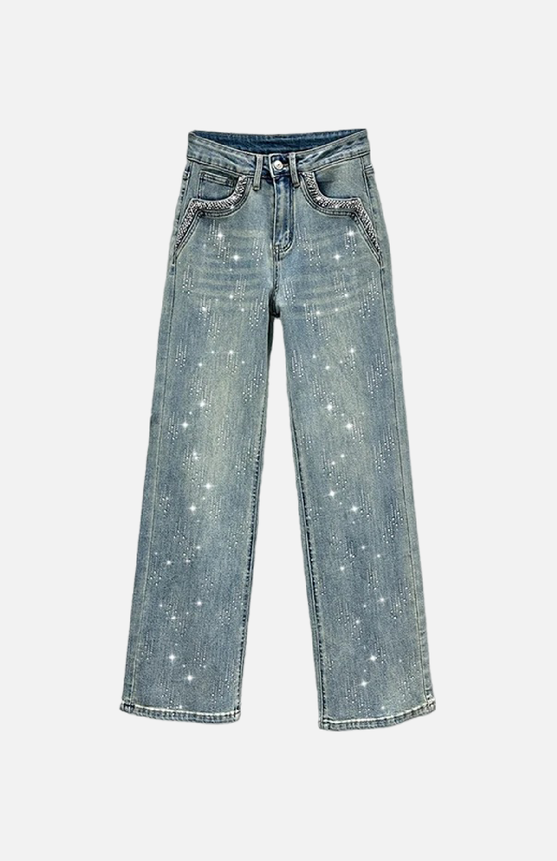 Villa Blvd Diamond Stars Washed Denim Jeans