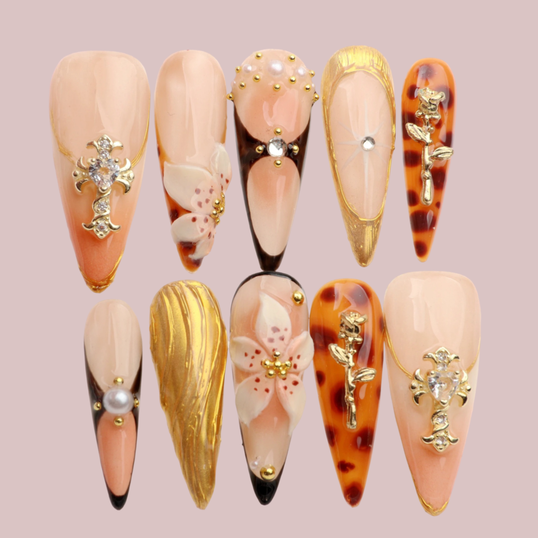 Villa Blvd Golden Cross Stiletto Luxe Set ☛ Multiple Sizes Available ☚