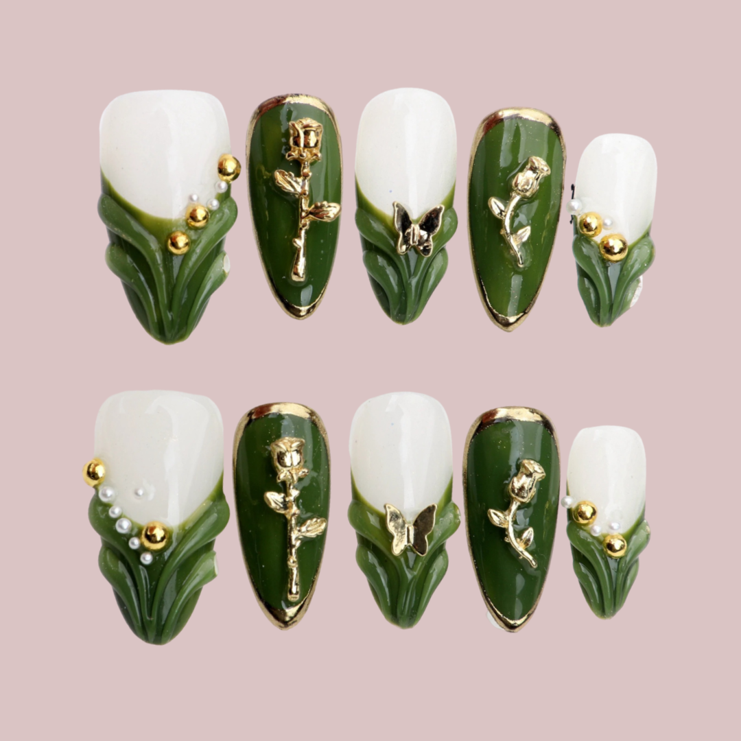 Villa Blvd Jade Fleur Almond Luxe Set ☛ Multiple Sizes Available ☚