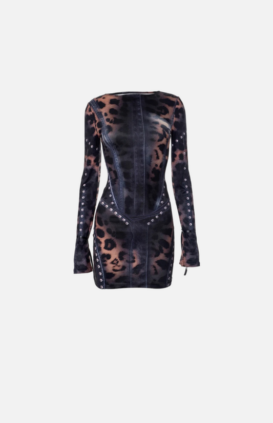 Villa Blvd Flared Ex-Feline Dress