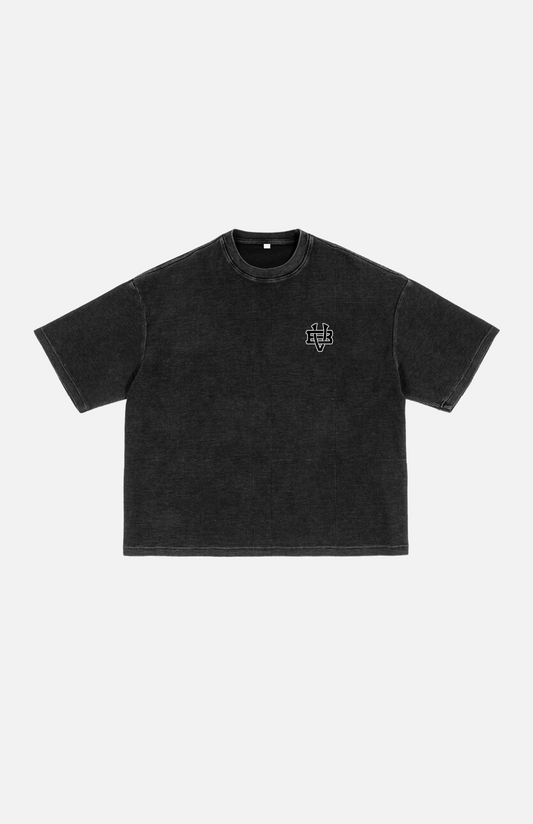 Villa Blvd Bold Vintage Waffle-Texture Washed T-Shirt