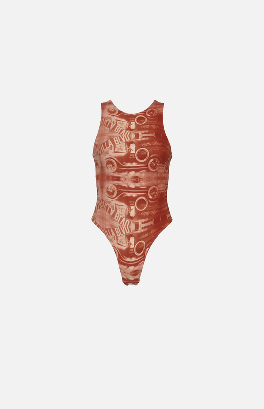Villa Blvd Vintage Courrier Rouge Bodysuit