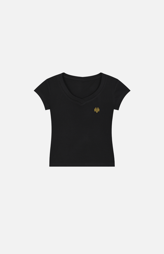 Villa Blvd Bold Vintage Royal Crest Essential Bodycon T-Shirt ☛ Multiple Colors Available ☚