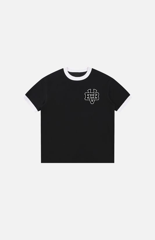 Villa Blvd Bold Vintage Contrast Edge Crewneck T-Shirt