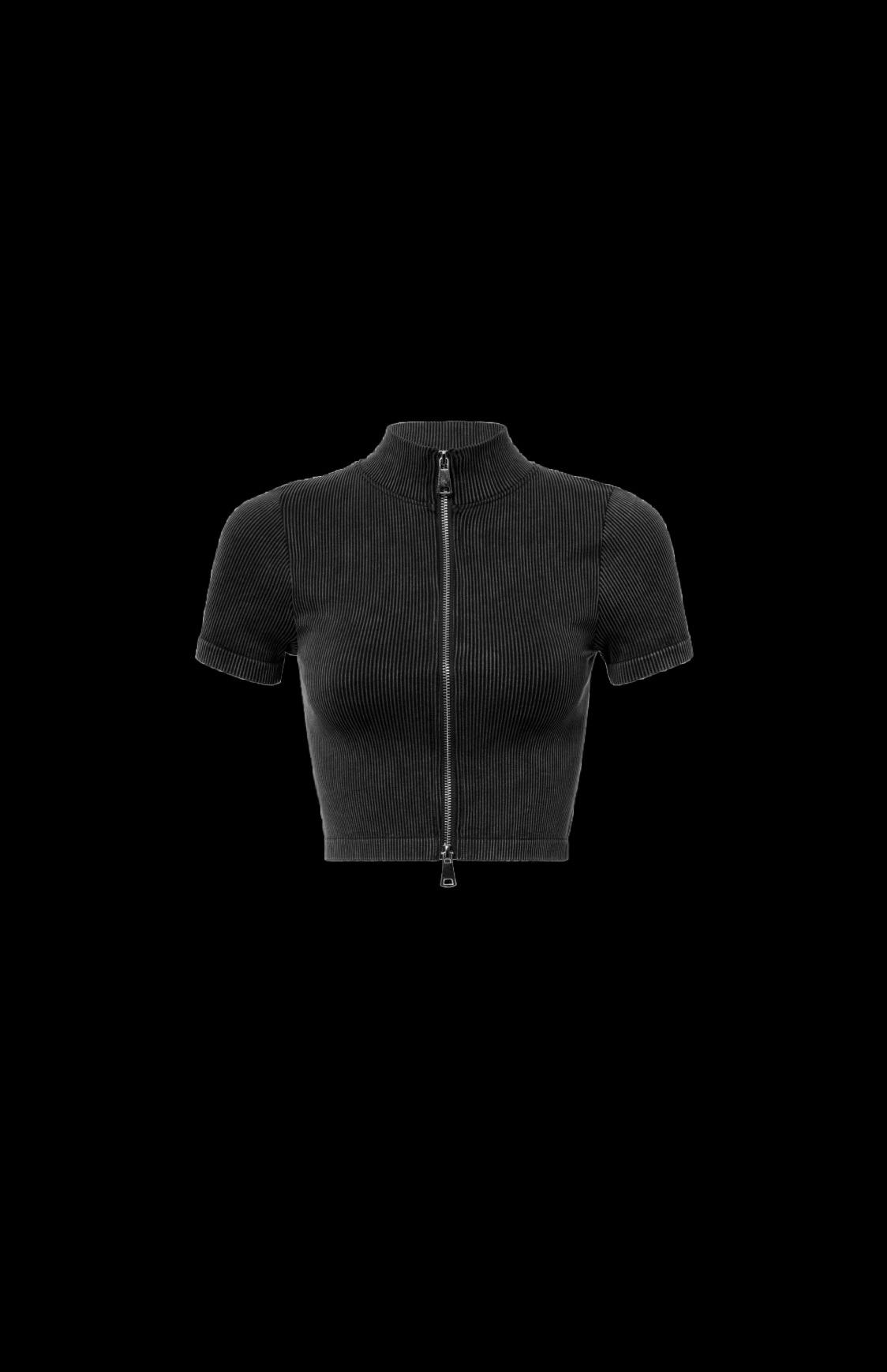 Villa Blvd Atelier Mockneck Zipper Crop Top ☛ Multiple Colors Available ☚
