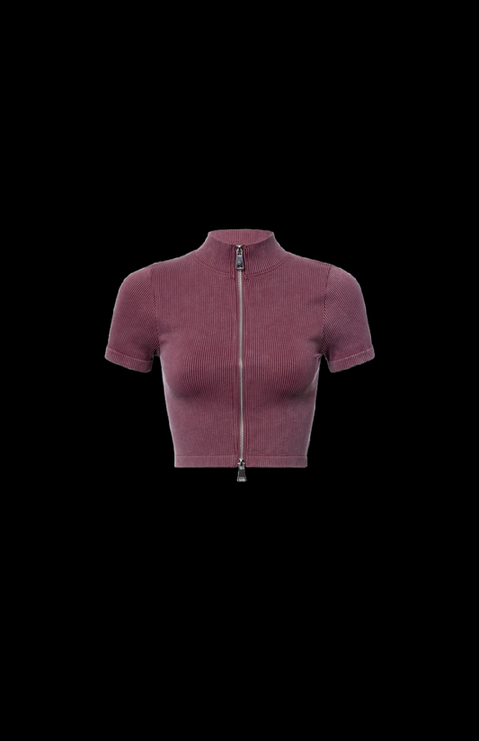 Villa Blvd Atelier Mockneck Zipper Crop Top ☛ Multiple Colors Available ☚
