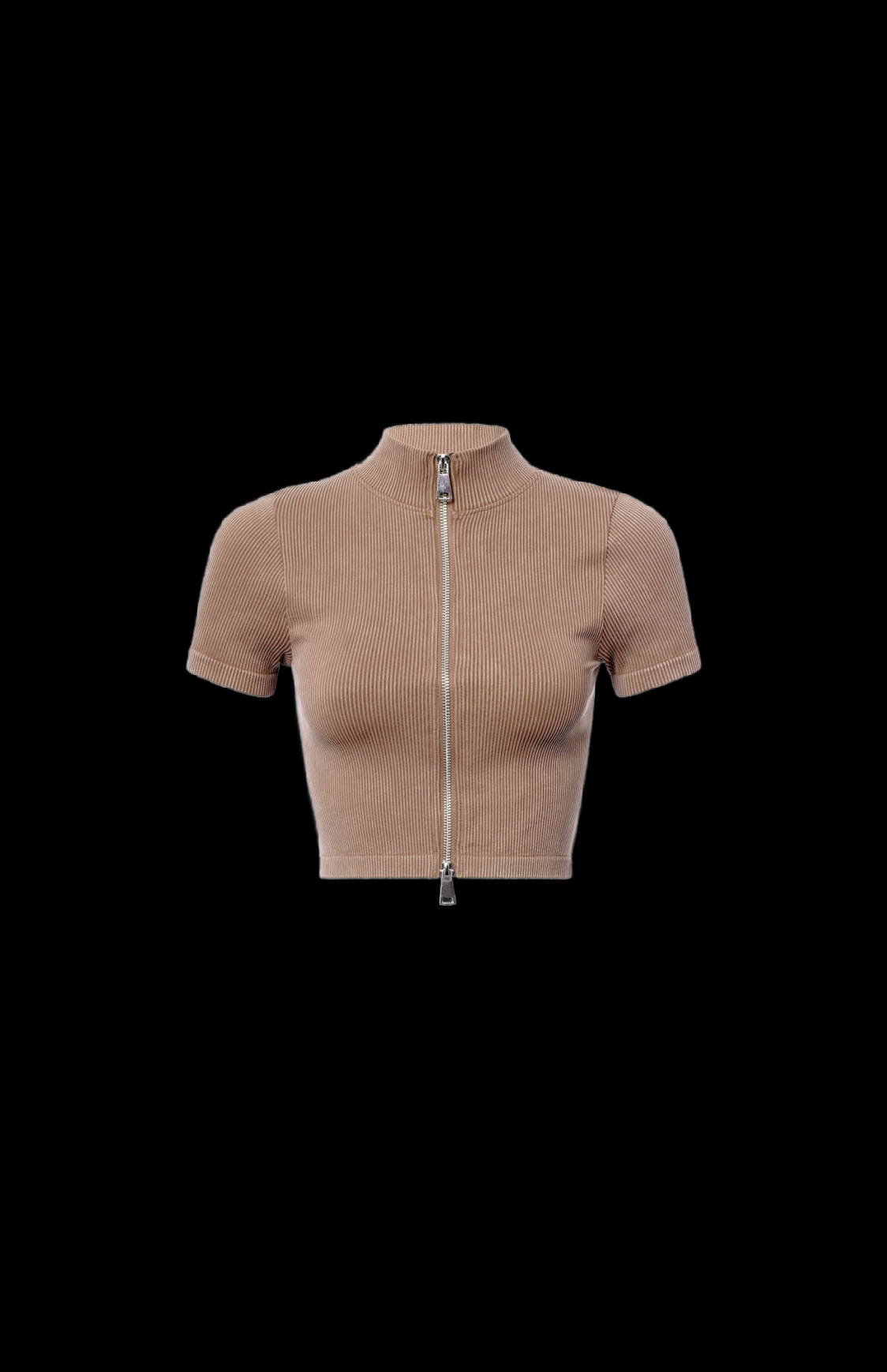 Villa Blvd Atelier Mockneck Zipper Crop Top ☛ Multiple Colors Available ☚