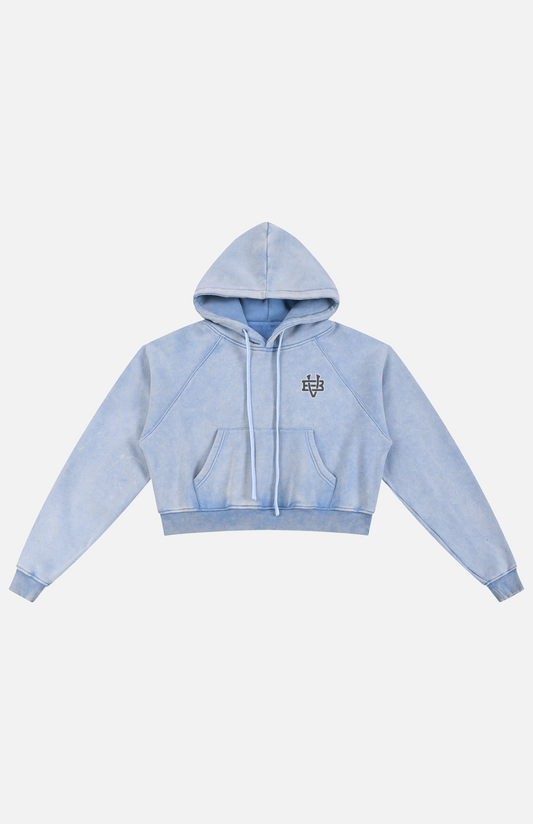 Villa Blvd Bold Vintage Cropped Washed Hoodie ☛ Multiple Colors Available ☚