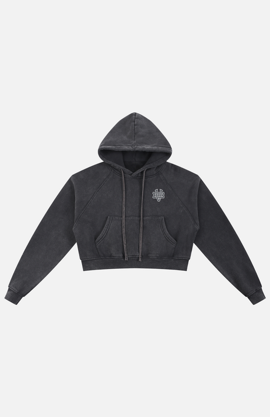 Villa Blvd Bold Vintage Cropped Washed Hoodie ☛ Multiple Colors Available ☚