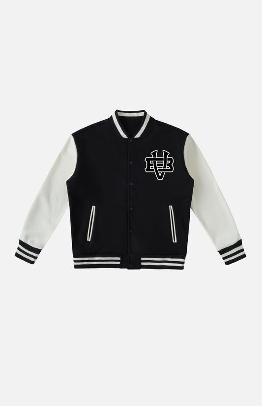 Villa Blvd Bold Vintage Two-Tone Fleeced Varsity Jacket ☛ Multiple Colors Available ☚