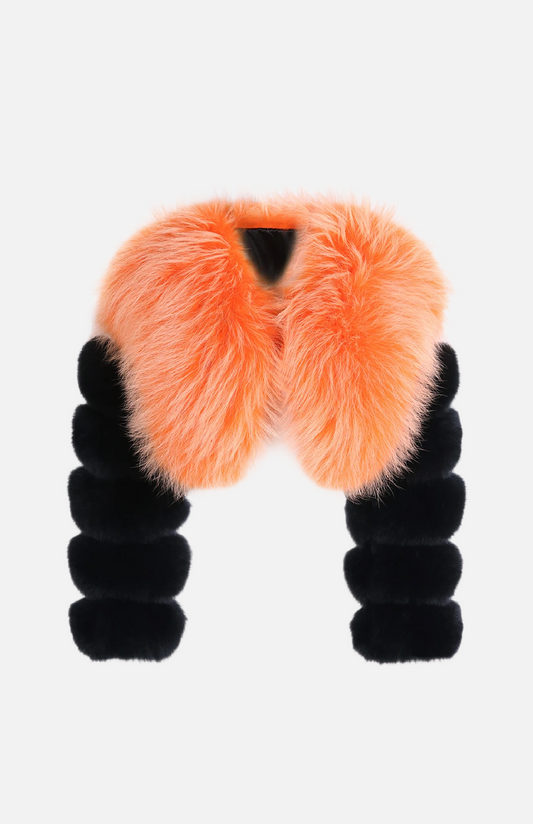 Villa Blvd Natural Cropped Fox Fur Jacket ☛ Multiple Colors Available ☚