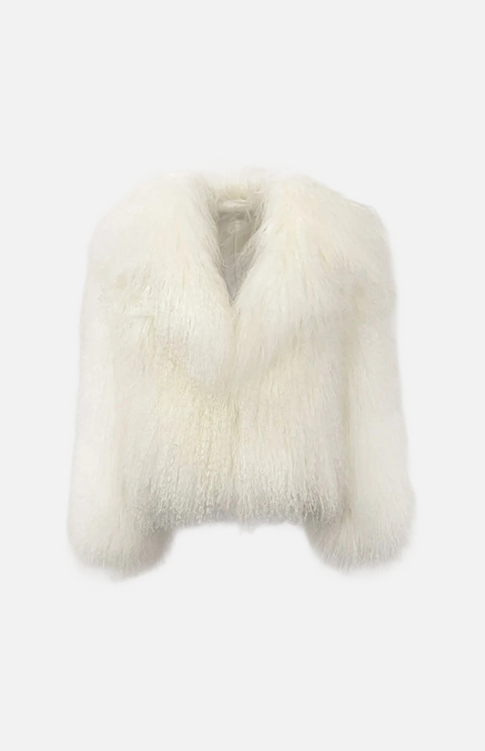 Villa Blvd Tibet Sheep Mongolian Cropped Jacket ☛ Multiple Colors Available ☚