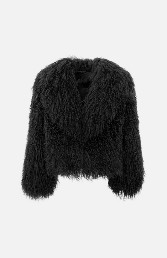 Villa Blvd Tibet Sheep Mongolian Cropped Jacket ☛ Multiple Colors Available ☚