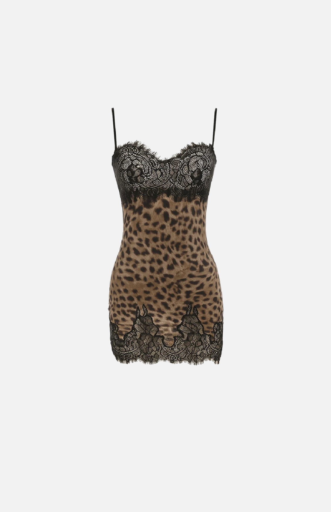 Villa Blvd Lace Leopard Mini Dress