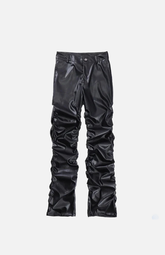 Villa Blvd Vegan Leather Stacked Pant