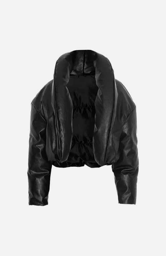 Villa Blvd Vegan Leather Puffer Jacket