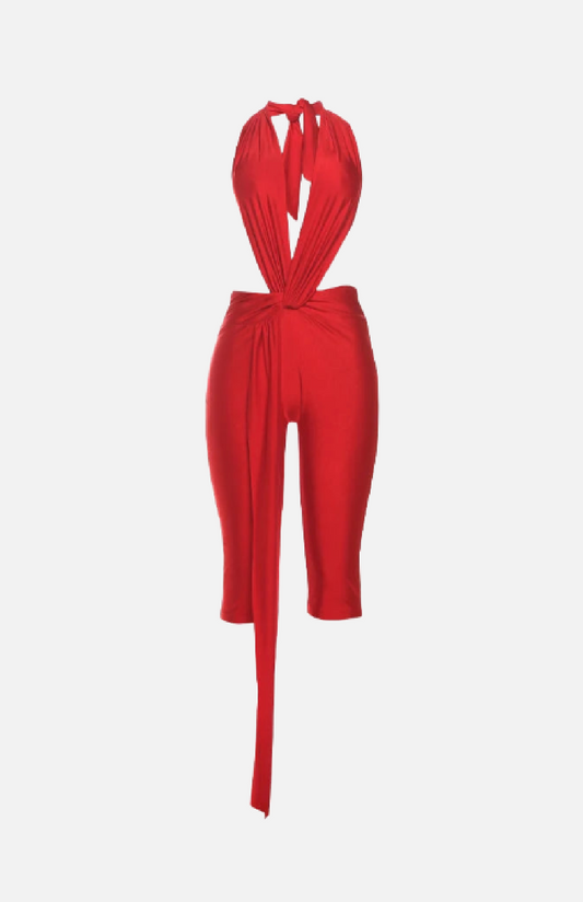 Villa Blvd Halter Ribbon Romper ☛ Multiple Colors Available ☚