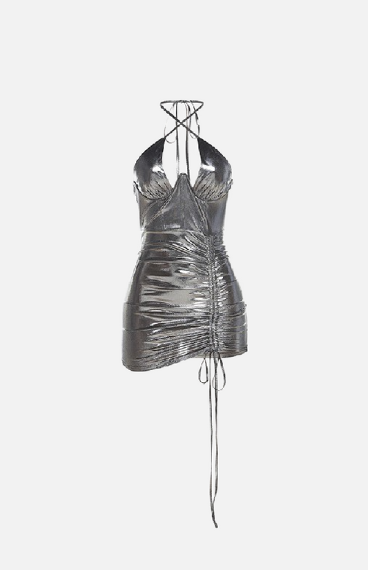 Villa Blvd Metallic Corset Ruched Dress ☛ Multiple Colors Available ☚