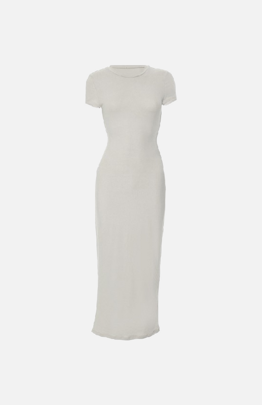 Villa Blvd Solid T-Shirt Maxi Dress